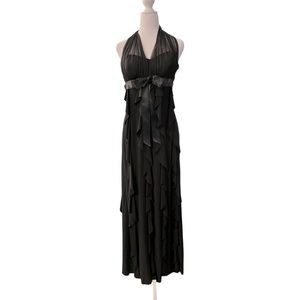 Betsy & Adam Black Halter Formal Dress size 4